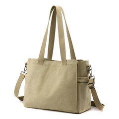 Women's Shoulder Bag Crossbody Top-Handle Leisure Handbag Canvas Tote