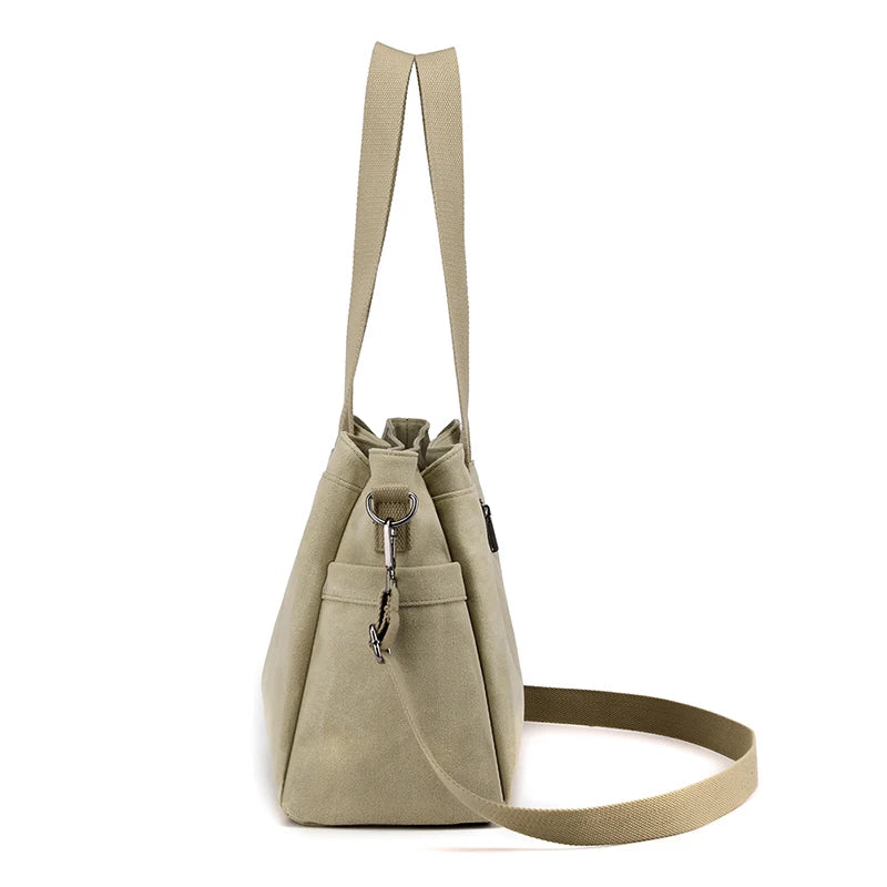 Women's Shoulder Bag Crossbody Top-Handle Leisure Handbag Canvas Tote