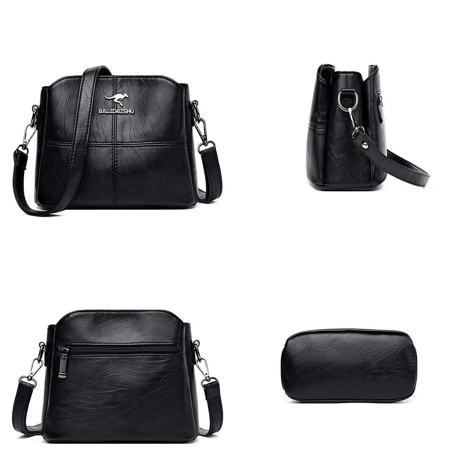 Women's Soft Leather Shoulder Bag Messenger Bag