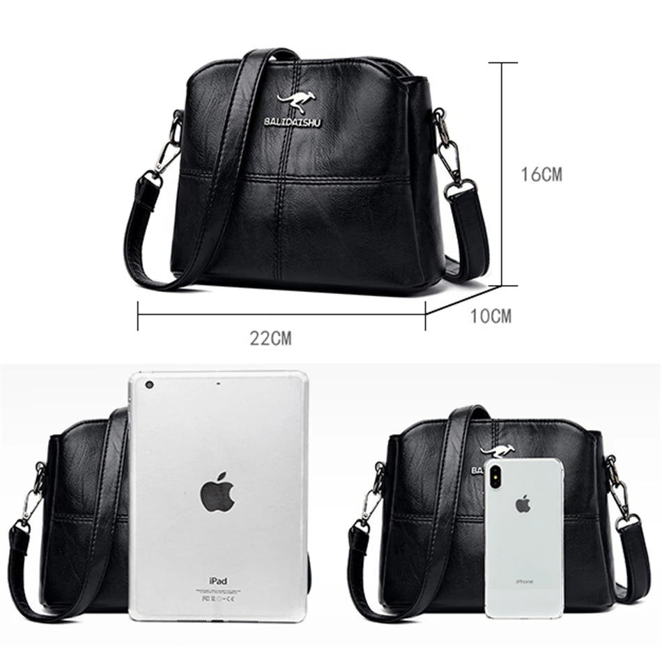 Women's Soft Leather Shoulder Bag Messenger Bag
