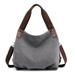 Canvas Shoulder Bag Women Casual Summer Tote Handbag Big Capacity Messenger Bag
