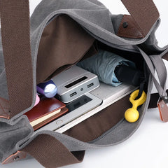Canvas Shoulder Bag Women Casual Summer Tote Handbag Big Capacity Messenger Bag