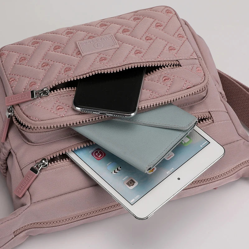 Nylon CrossBody Bag for Women - Shoulder Bag Purse