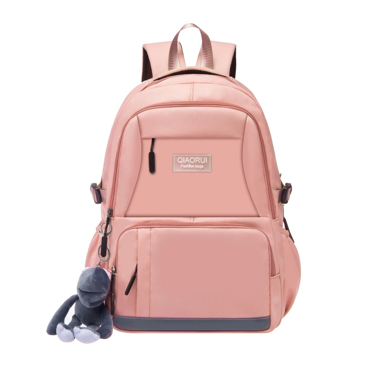 Nylon High School Backpack for Girls Solid Women Travel Bags