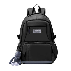 Nylon High School Backpack for Girls Solid Women Travel Bags