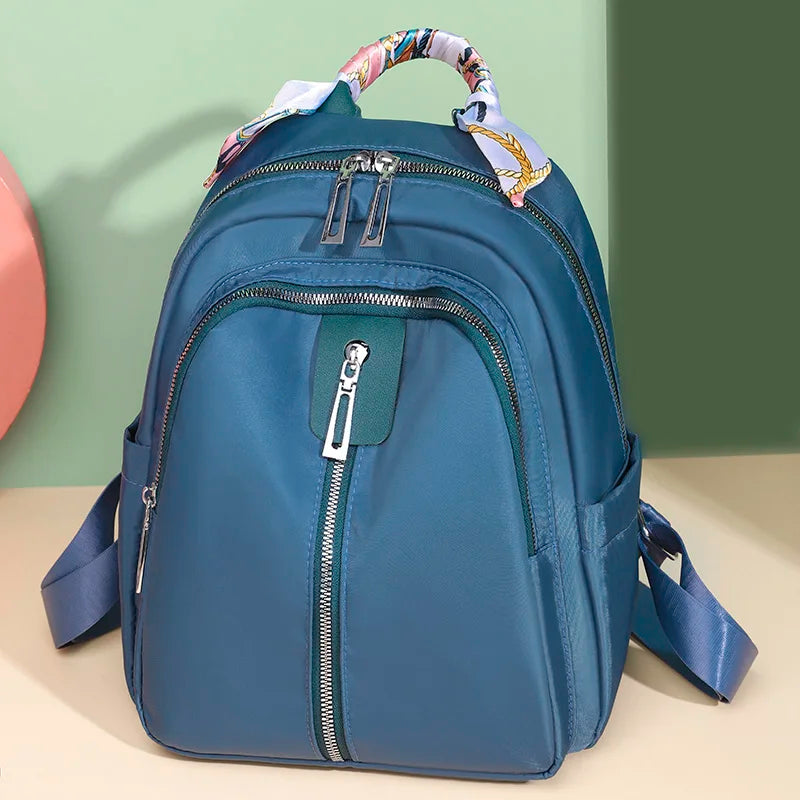 Women Ribbon Backpack Waterproof Large Capacity Shoulder Bag