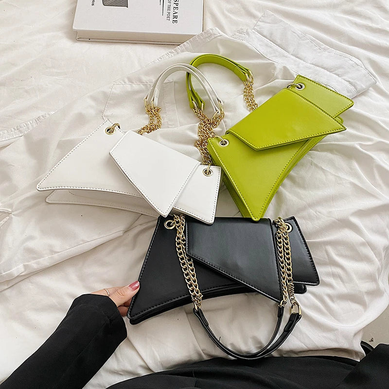 Retro Leather Shoulder Bag Chain Handbag Women Lady Clutch