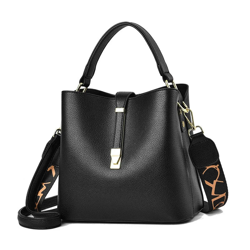 One-shoulder Messenger Bag Female Autumn Bucket Pu Large-capacity Handbag