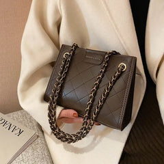 High-Quality Lingge Chain Tote Bag All-Match Shoulder Bag