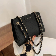 High-Quality Lingge Chain Tote Bag All-Match Shoulder Bag