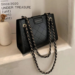 High-Quality Lingge Chain Tote Bag All-Match Shoulder Bag