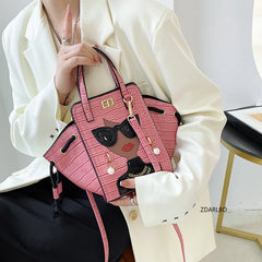 High Women's Leather Handbag Bonded Bag 2021