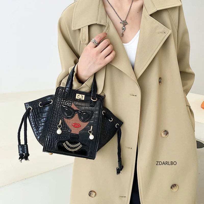 High Women's Leather Handbag Bonded Bag 2021