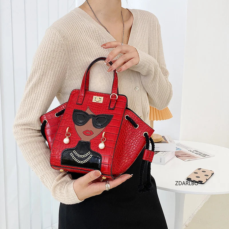 High Women's Leather Handbag Bonded Bag 2021