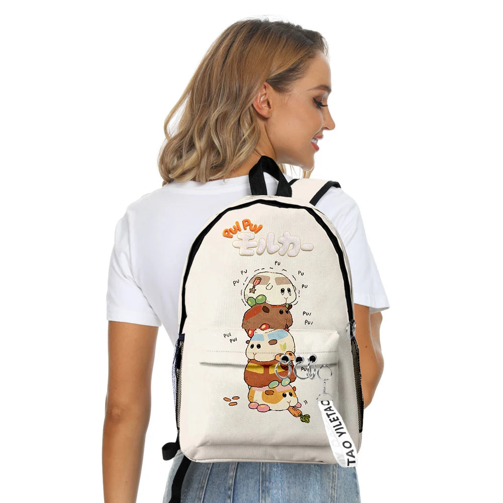 Hip Hop Pui Pui Molcar School Bags Boys Girls Travel Bags 3D Print Backpacks