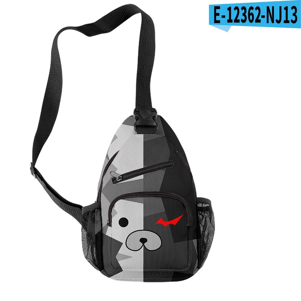 Hip Hop Danganronpa Monokuma Chest Bag Waterproof Outdoor Crossbody Bag