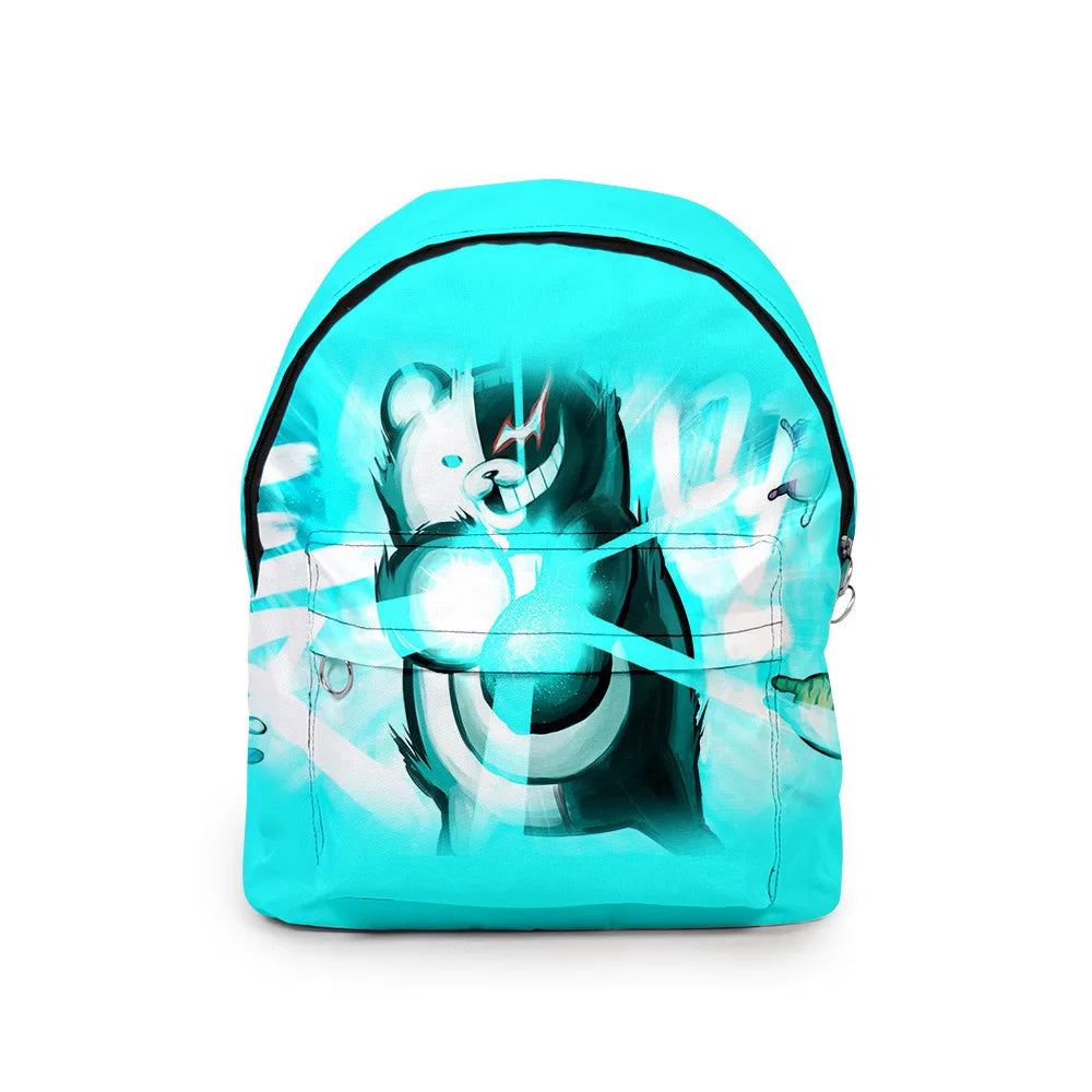 Hip Hop Shoulder Backpack Bullet Breaking Monokuma 3D Waterproof Bag