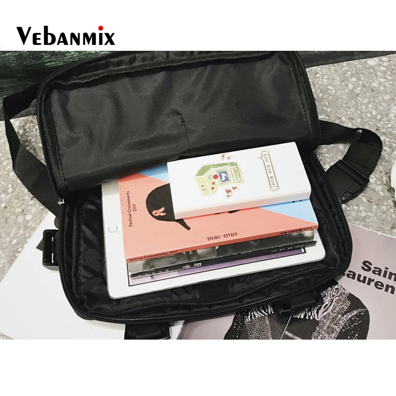 Punk Style Tactical Chest Rig Bag Hip Hop Streetwear Men Messenger Shoulder Bags