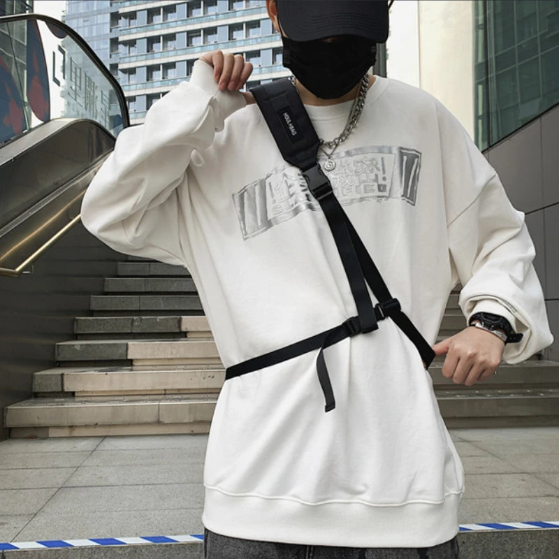 Hip-Hop Tooling Messenger Bag Large-Capacity Street Sports Chest Bag