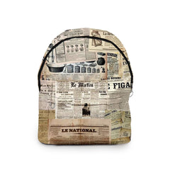 Hip Hop Old Newspaper School Bags Mini Travel Backpacks