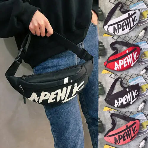 Hirigin Hip Hop Waist Bag Fanny Pack Zip Belt Money Pouch