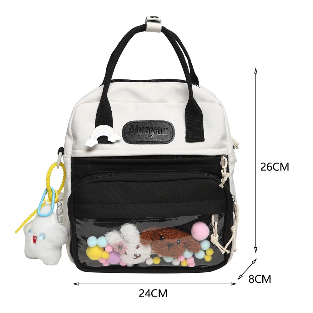 Nylon Large Capacity Backpack for Girls Travel Shopping Bag