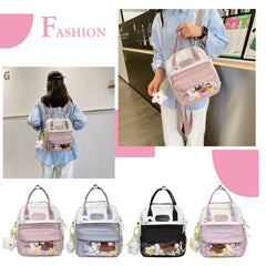 Nylon Large Capacity Backpack for Girls Travel Shopping Bag