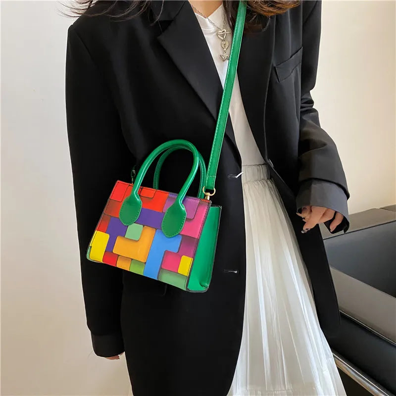Vintage Small Crossbody Handbag for Women, Top-handle Bag