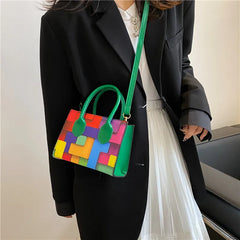 Vintage Small Crossbody Handbag for Women, Top-handle Bag