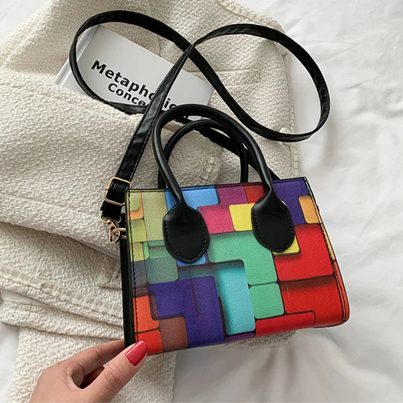 Vintage Small Crossbody Handbag for Women, Top-handle Bag