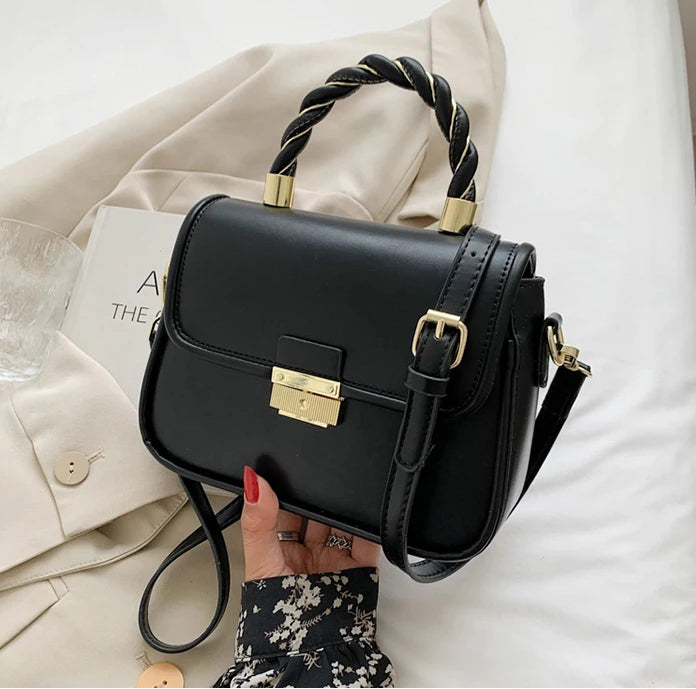 Square Tote Bag PU Leather Women's Handbag