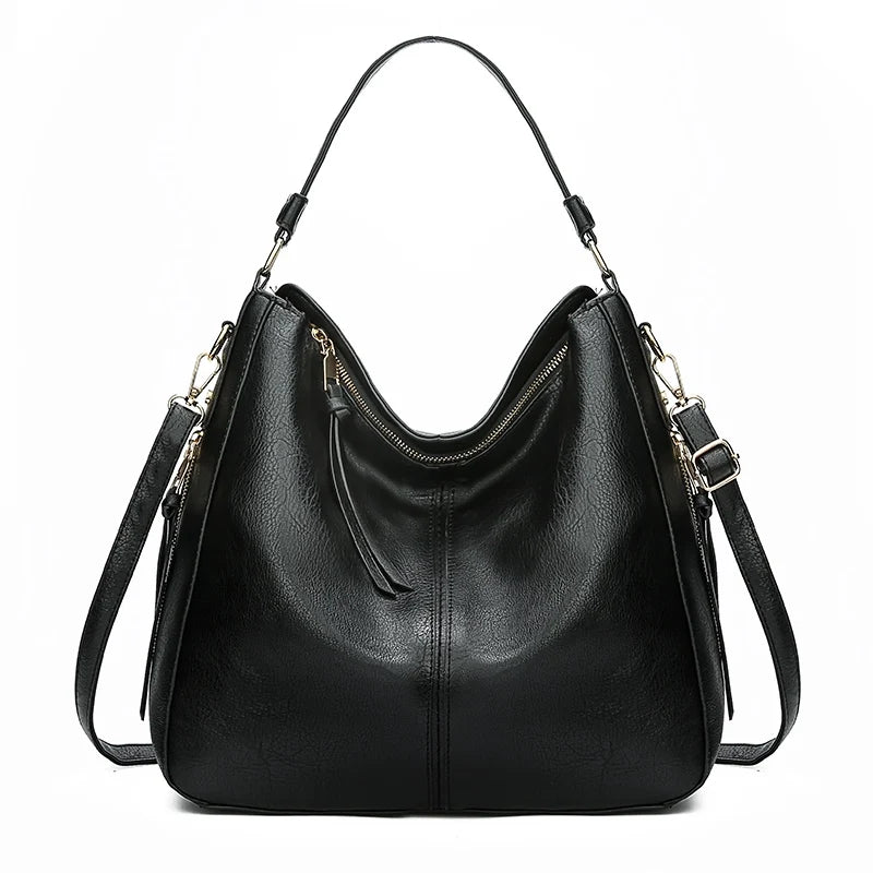 Leather Hobo Bag Women Handbags Shoulder Purse Vintage Tote Sac