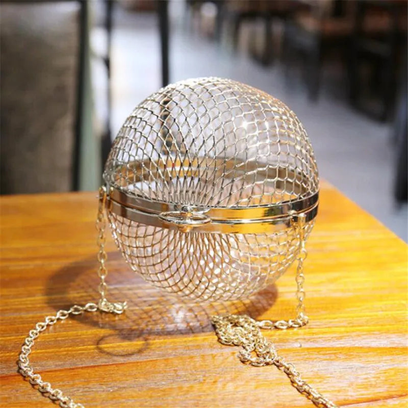 Metal Ball Shoulder Bag for Women
