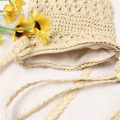 Straw Crossbody Bag Tassel Woven Shoulder Messenger Bag