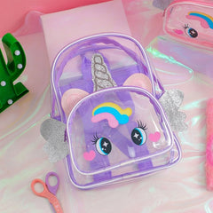 Clear Holographic Backpack Purse for Kids