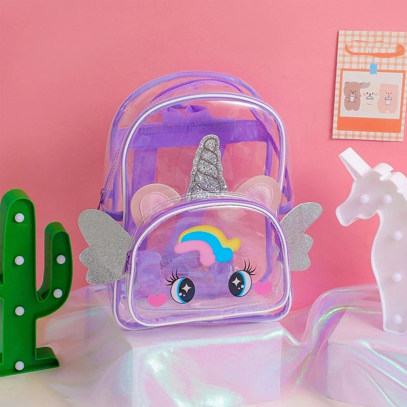 Clear Holographic Backpack Purse for Kids