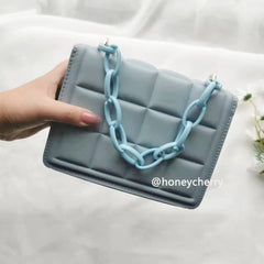 Honeycherry Geo Embossed Flap Crossbody Bag Mini Handbags