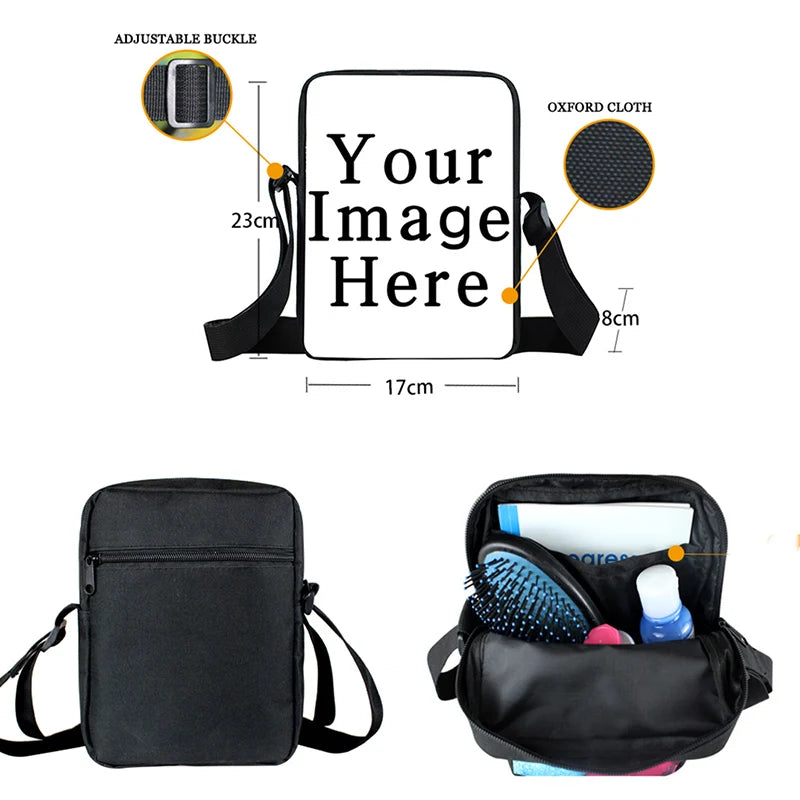 Nightmare Messenger Bag Clown Pattern Book Bag Shoulder Bags for Women