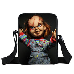 Nightmare Messenger Bag Clown Pattern Book Bag Shoulder Bags for Women