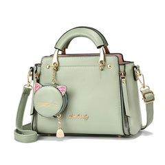 Hot Cat Shape Small Wallet Pendant Metal Handle Solid Handbag
