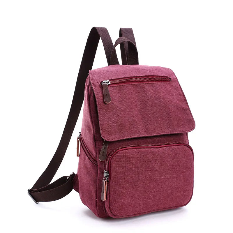 High Canvas Backpack Women School Bags for Teenage Girls Rucksack