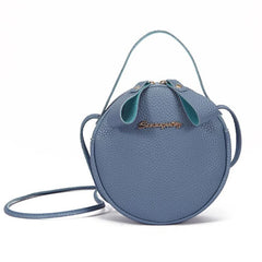 Circular Leather Women's Crossbody Messenger Bag
