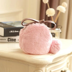 Girls Faux Fur Shoulder Bag Children Sweet Style Small Zipper Crossbody Bag
