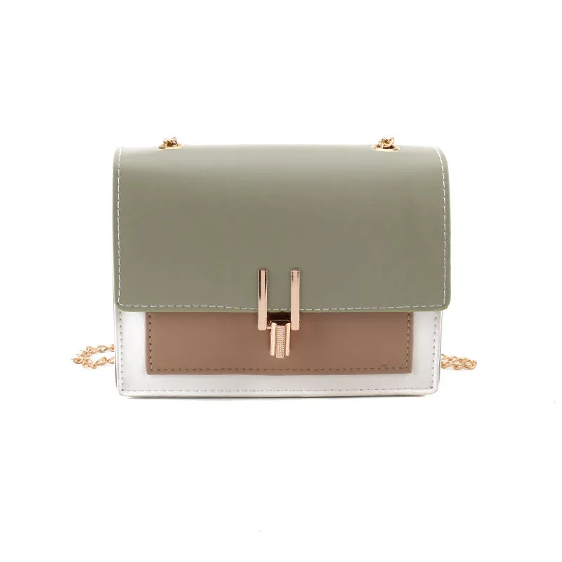 Women Chain Shoulder Bag Y Lock Mini Square Bag