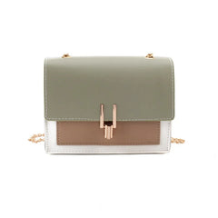 Women Chain Shoulder Bag Y Lock Mini Square Bag