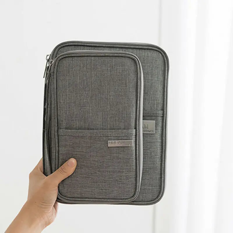 Portable Full Closure Zipper Travel Organiser Passport Holder Wallet