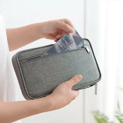 Portable Full Closure Zipper Travel Organiser Passport Holder Wallet