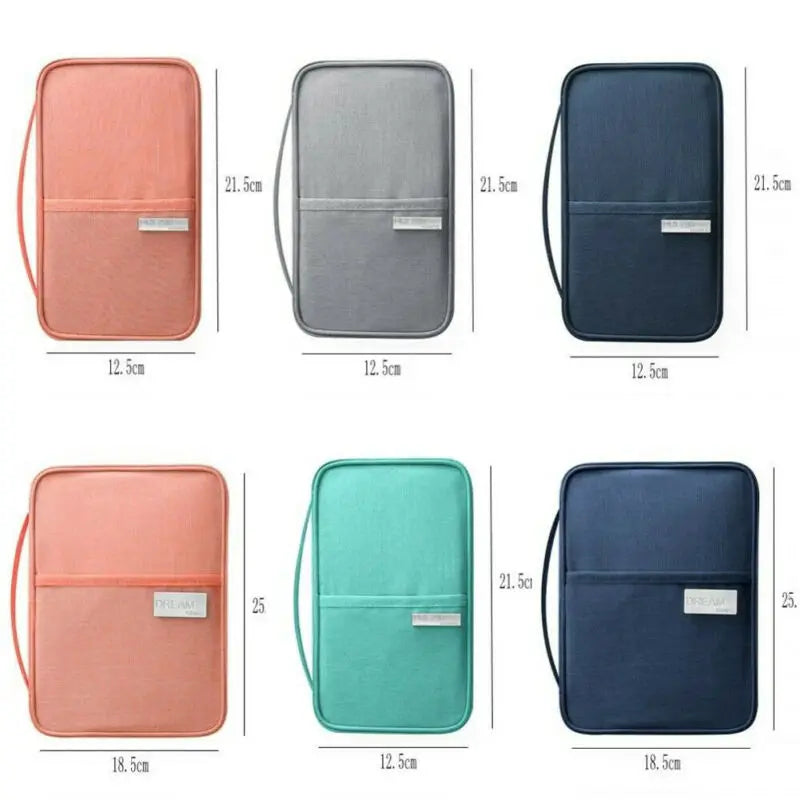 Portable Full Closure Zipper Travel Organiser Passport Holder Wallet