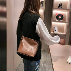 Hot Handbags Solid Ladies Shoulder Messenger Bags Rivet Leather Crossbody Bag