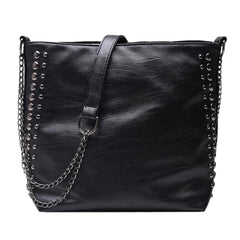 Hot Handbags Solid Ladies Shoulder Messenger Bags Rivet Leather Crossbody Bag